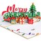Paper Love Pop Up Christmas Card, 3D Merry Christmas, for Christmas or Holidays, 5" x 7" Cover - Includes Envelope and Removable Note Tag